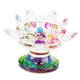 thumbnail image 2 of Portavelas de loto de cristal, candeliere, candeliere, portavelas, artesanía, decoración para multicolor Macarena Portavelas de cristal Lotus, 2 of 8