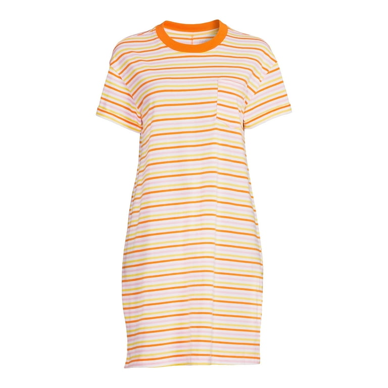 Time and Tru Women's T-Shirt Dress with Pocket - Walmart.com