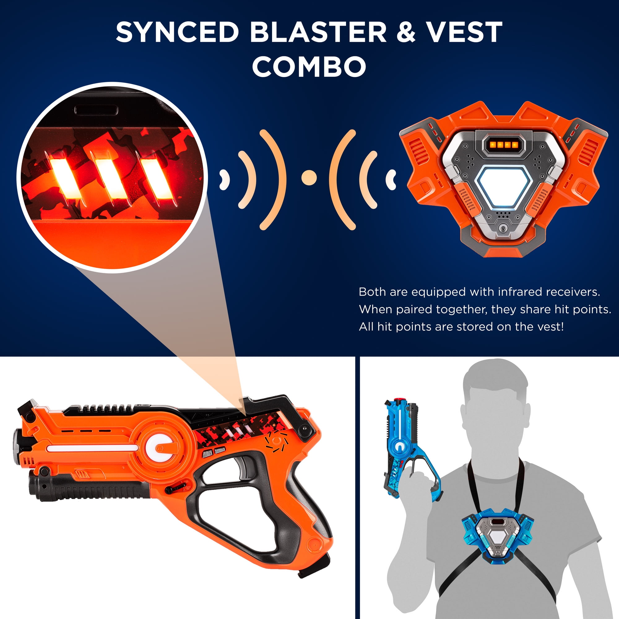 laser tag blasters and vests