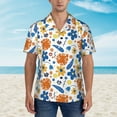 thumbnail image 4 of Daiia Flower Hawaiian Shirt for Men Gentle Cotton Regular Short Sleeve Casual-Medium, 4 of 9