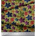 thumbnail image 2 of Soimoi Poly Georgette Fabric Leaves & Floral Artistic Print Fabric by Yard 42 Inch Wide, 2 of 3