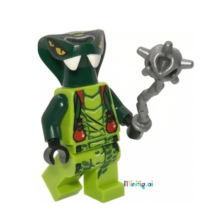 LEGO Ninjago Spitta Minifigure with Morning Star Weapon From 9449