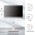 thumbnail image 2 of FITUEYES Universal Corner TV Stand for 32-70 inch with Sturdy Wood Base,Height Adjustable, White, 2 of 6