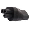 thumbnail image 2 of Enchufe IEC de 3 clavijas C8 al adaptador de corriente Cloverleaf Plug C5 CUTICAT Adaptador de CA IEC 320 C5 a C8, 2 of 8