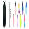 thumbnail image 3 of Ponytail Extension with Tie - 1 Pack Colored Wig Braid, 26 Inch Long, Soft No-Shed Hairpiece, High Ponytail Styling Accessory for Women, Festival Halloween Christmas Thanksgiving Makeup Organizers, 3 of 7