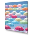 thumbnail image 2 of Designart "Colorful Umbrella Mosaic II" Sky Canvas Wall Art, 2 of 7