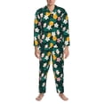 thumbnail image 3 of Kdxio Tropical Fruit Men’s Pajama Set Pajamas For Men 2 Piece PJ Set with Men Pajama Pants and Long Sleeve T-Shirt Lounge Set-X-Large, 3 of 7