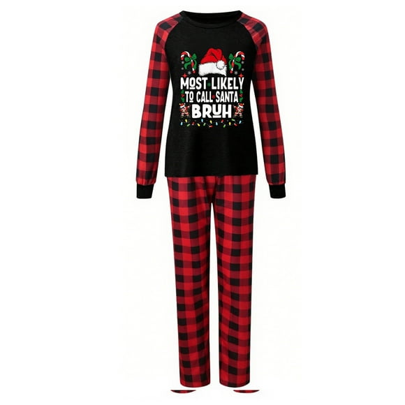 AWZXDE Christmas Pajamas Matching Pajama Pants for Family Soft Family Matching Pajamas Winter Holiday Sleepwear For Parents And Kids Cozy Festive Outfit Women,M