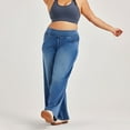 thumbnail image 2 of vigerkar High Waisted Wide Leg Jeans for Women, Elasticity Casual Denim Pants with Pockets (BU1, 3XL), 2 of 6