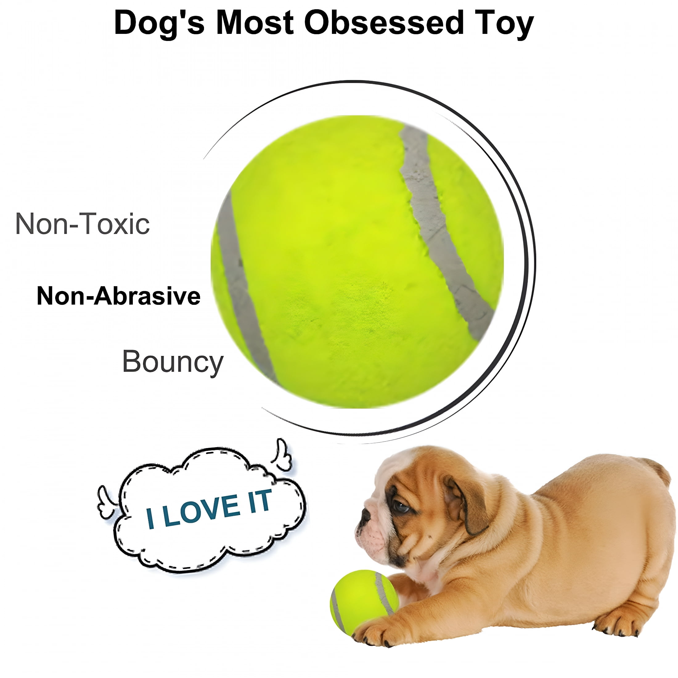 ACDANC 2 inches Tennis Ball Suitable for Small Automatic Ball Thrower Dog Fetching Ball Game, 20 Packs