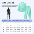 thumbnail image 3 of Bingfone Men's Pajama Set 2 Piece Loungewear PJs, Long Sleeve with Pajama Pants-Cyan Mint Marble, 3 of 7
