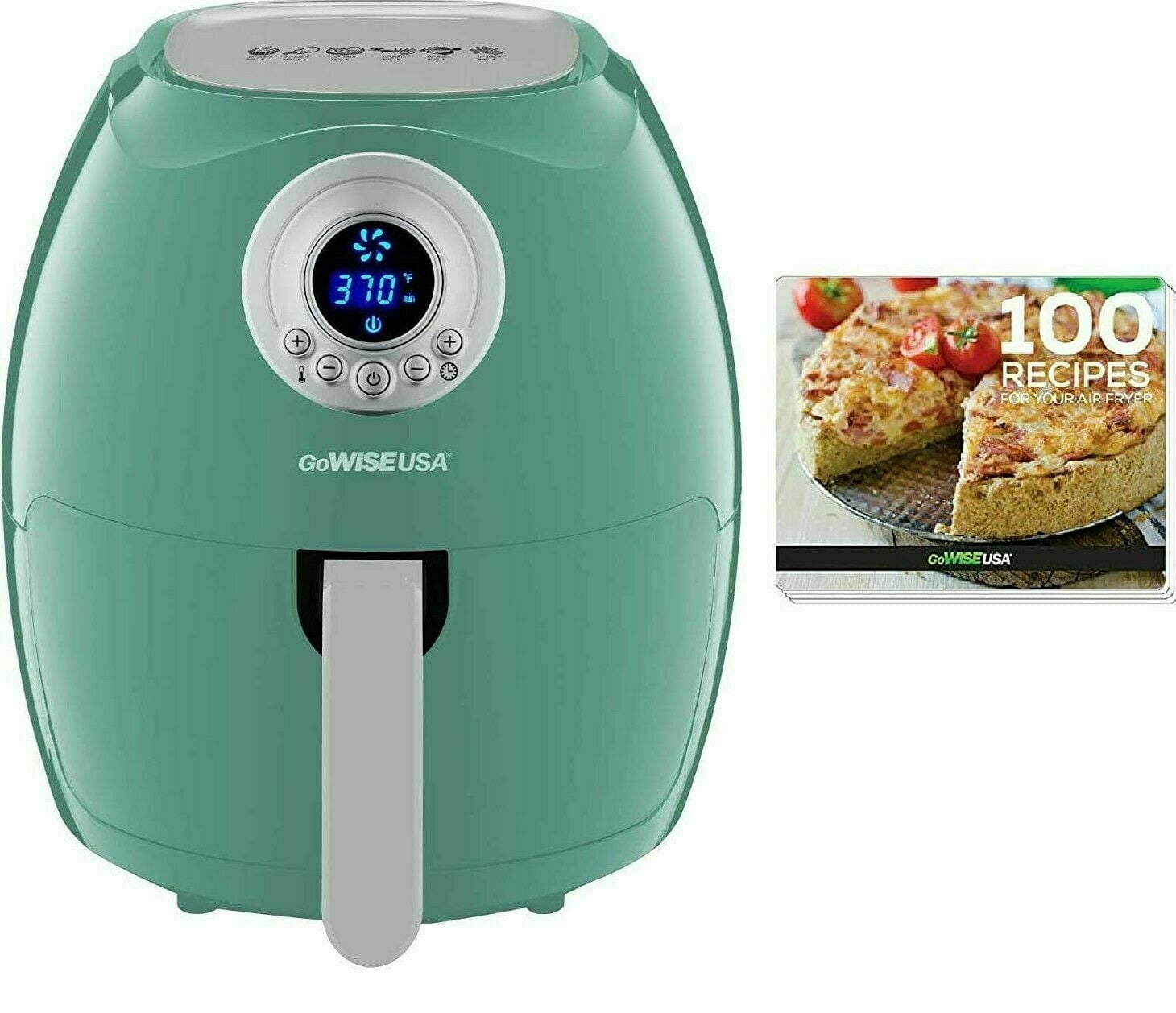 GoWISE USA 3.7Qt. 1200 Watts Digital Air Fryer (Mint)