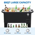 thumbnail image 5 of Dextrus 80 qt Metal Cooler Cart, Portable, Black, 5 of 5