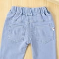 thumbnail image 5 of XBASW Baby Kids Girls Flared Jeans High Waist Stretch Denim Pants Summer Cotton Bell Bottoms for 1-6Y, 5 of 11