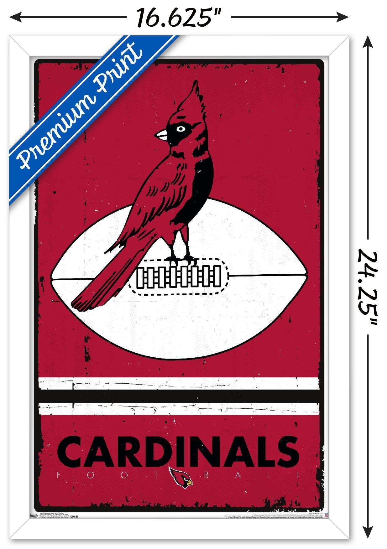 NFL Arizona Cardinals - Retro Logo 15 Wall Poster, 14.725" x 22.375", Framed