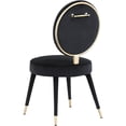 thumbnail image 2 of Meridian Furniture Brandy Black Velvet Dining Chair, 2 of 6