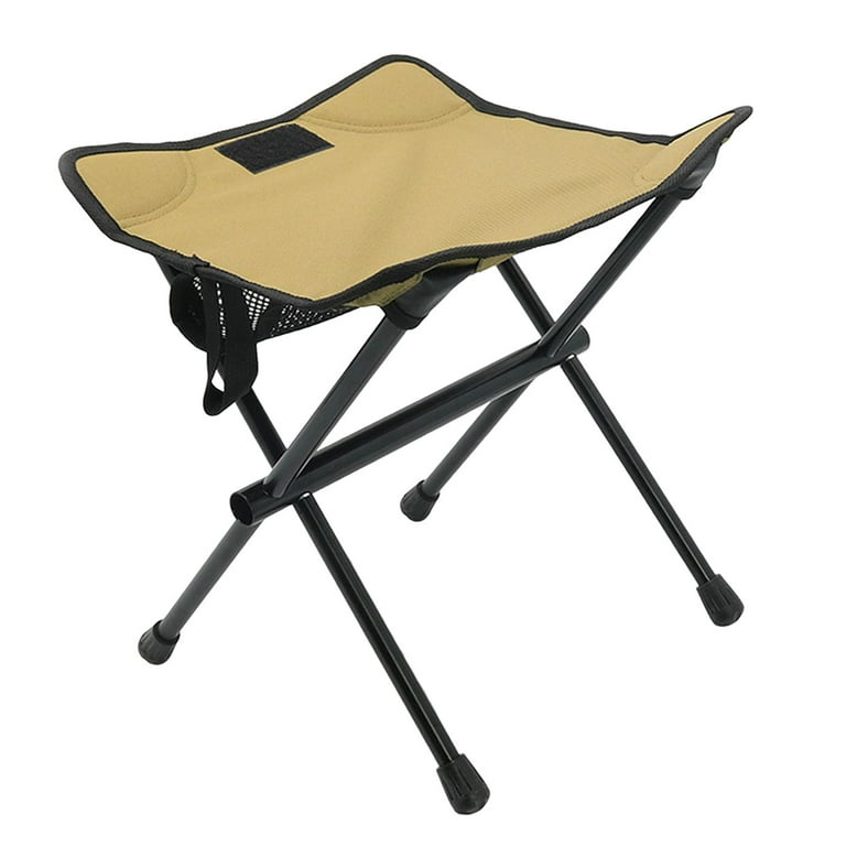 Detachable Fishing Chair Footrest Lazy Seat Aluminum Non-Slip Feet Leg Rest Portable Folding Footstool Footstool for Hiking Camping Picnic Khaki, Size