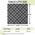 thumbnail image 2 of Gray Black Checkered Pattern Square Fitted Tablecloth with Elastic Edge,Square Table Cover,Washable Elastic Table Cover for Home Kitchen Party Decor 36"x36", 2 of 6