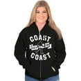 thumbnail image 4 of Bigfoot Coast to Coast Hide and Seek Unisex Fleece Graphic Zip Up Hoodie Brisco Brands 2X, 4 of 5