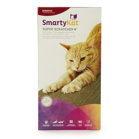 SmartyKat? Super Scratcher+? Double Wide Corrugate Cat Scratcher with Infused (Best Cat Scratchers Reviews)