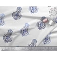 thumbnail image 3 of Soimoi Silk Fabric Leaves Block Print Fabric by The Yard 42 Inch Wide, 3 of 3
