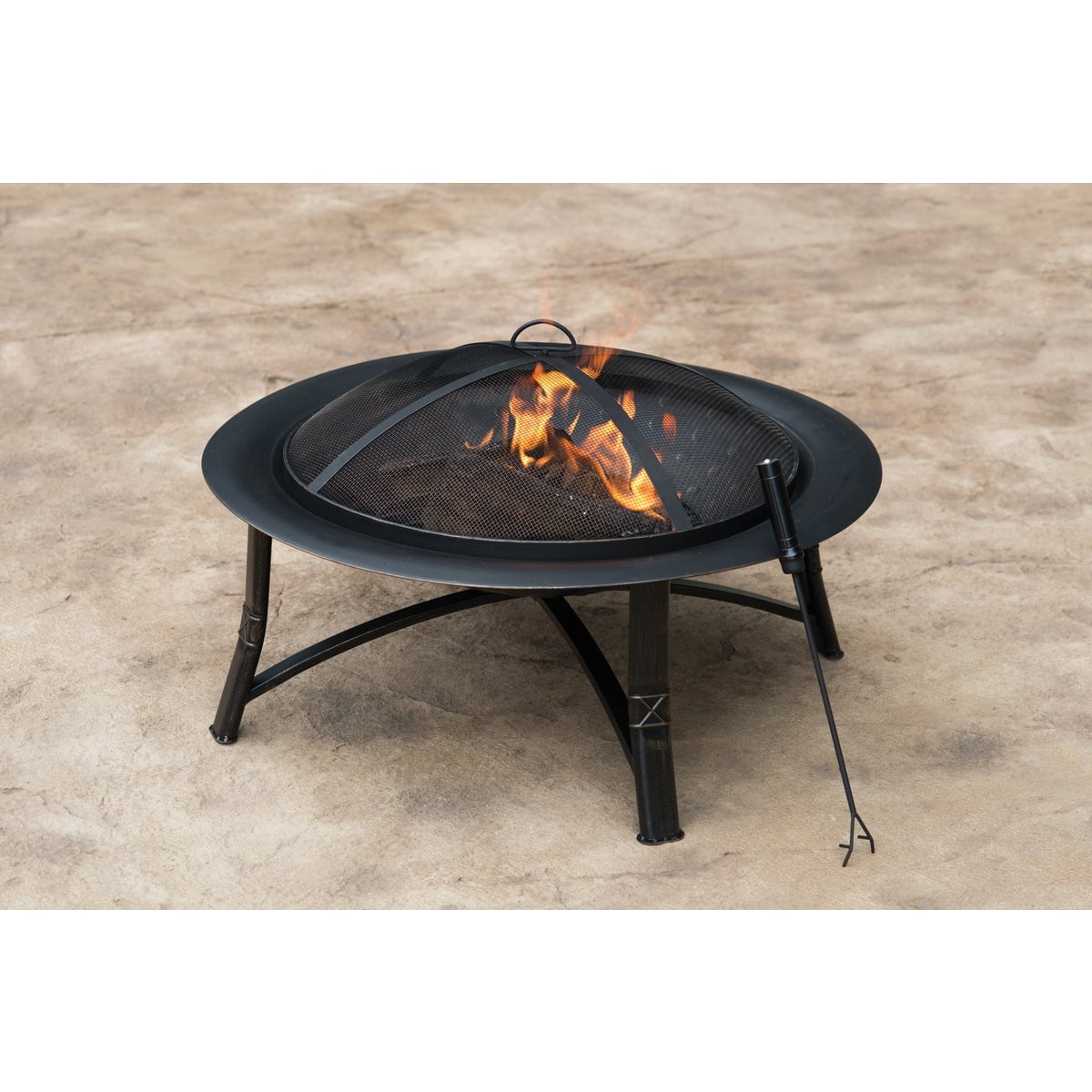 Do it Best Tools Outdoor Expressions 35 In. Antique Bronze Round Steel Fire Pit FT-21039 — Residential Use, Standard Application