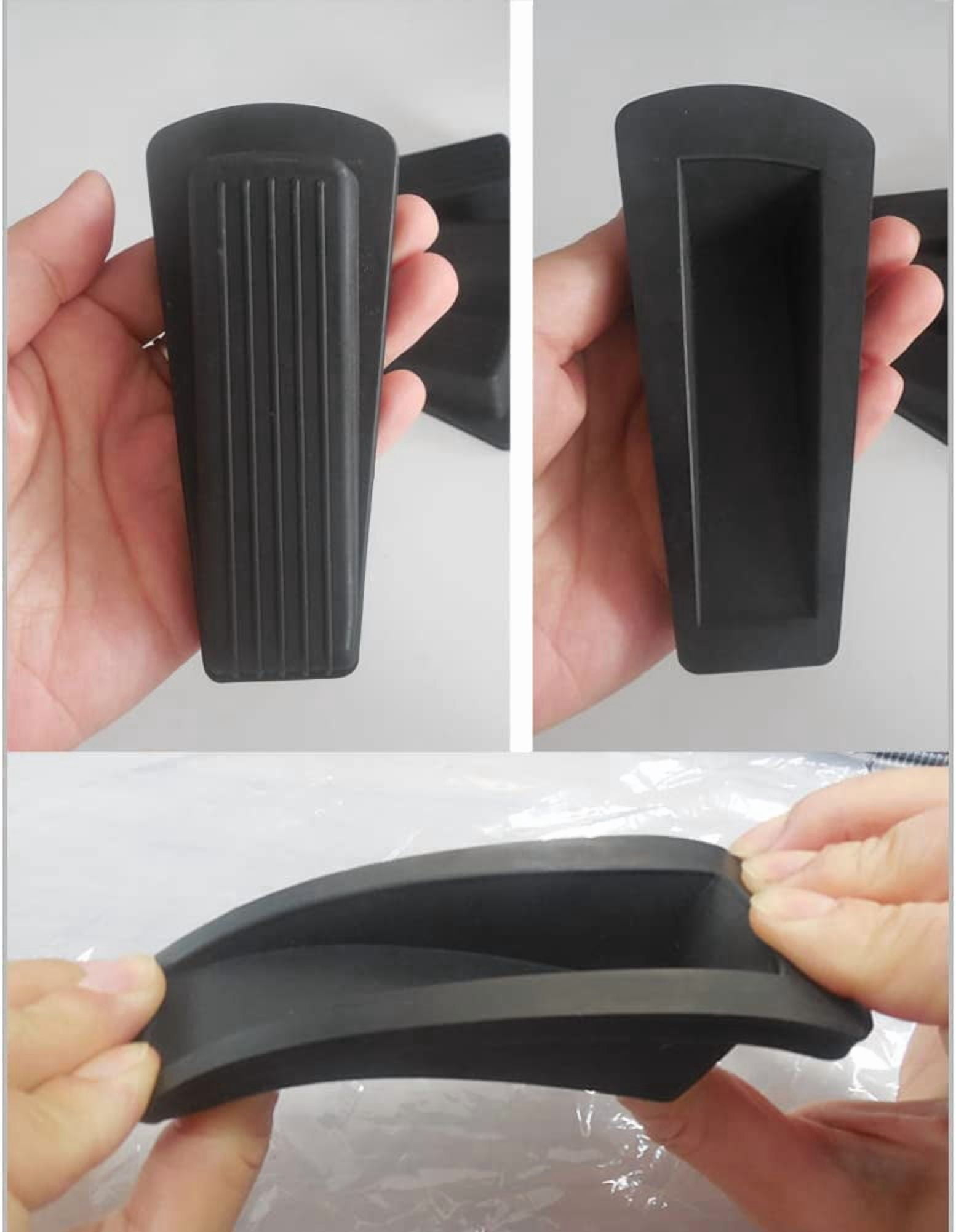 Door Stop, Door Stopper, Door Wedge, 6 Pack Rubber Door Stopper, Rubber Door Stops for Bottom of Door, Works on All Floor Types (Black)