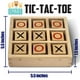 Jeu de société de voyage en bois Tic-Tac-Toe avec pièces fixes – image 3 sur 3