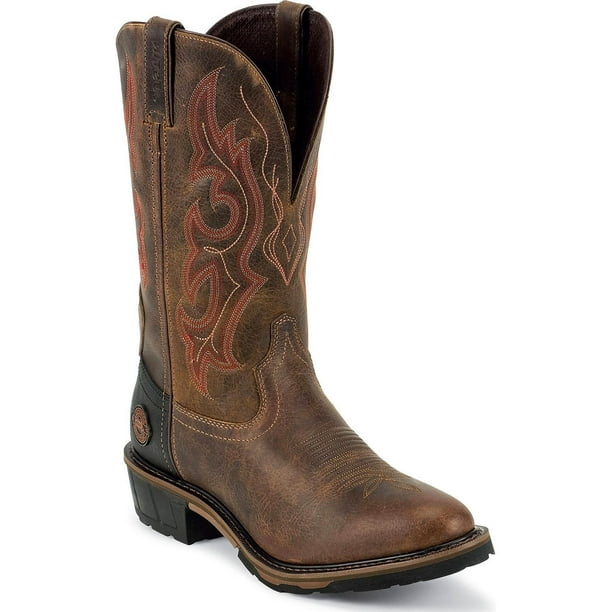 black justin work boots
