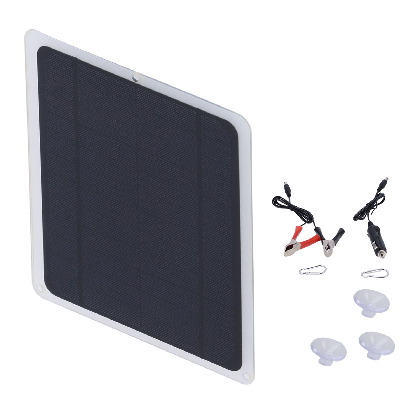 6W 12V Monocrystalline Solar Panel Charger Kit For Phones, Cars, RVs  Boats, USB Output
