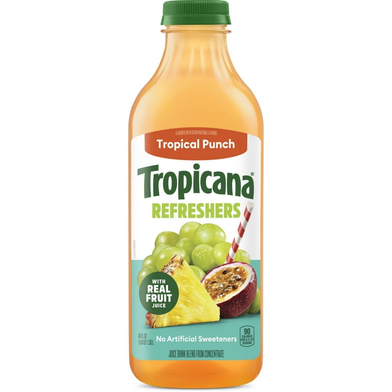 Tropicana Refreshers Tropical Punch Juice Drink, with Real Fruit