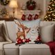 thumbnail image 4 of Fundas de Almohada Navideñas Festivas de 45 X 45 Cm | Tela Suave con Cremallera Oculta | Decoración para El Hogar | Algodón | 1 Funda de Almohada | 45 X 45 Cm, 4 of 7