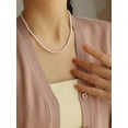 thumbnail image 6 of Aleasha 14" Faux Pearl Choker for Women 4mm Small Pink Pearl Strand Necklace Jewelry Gifts, 6 of 7