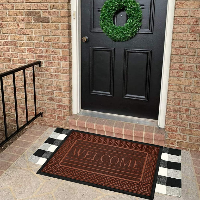 Welcome Front Door Mat Outdoor, Entrance Doormats Heavy Duty Patio