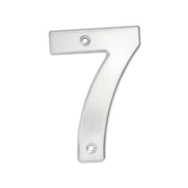 Numero 7 Bold 4in Cromo Satinado Lock L607C