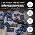 thumbnail image 2 of Sodalite Rectangle Shape Gemstone Runes with Elder Futhark Alphabet Engraved 25 pcs Rune Set Crystal Divination Metaphysical Healing Chakra Reiki Runes Set with a Pouch Size : 20-25mm, 2 of 5