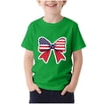 thumbnail image 6 of Amidoa Girls Short Sleeve 4th of July Cute Graphic T-Shirts Summer Tops Casual Kids Soft Crewneck Tees Purple Size 2T, 6 of 6