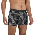 thumbnail image 5 of Men's Boxer Briefs, Black Cats In A Garden Soft Comfy Mens Underwear Boxer Briefs Breathable With Widen Waist, 5 of 7