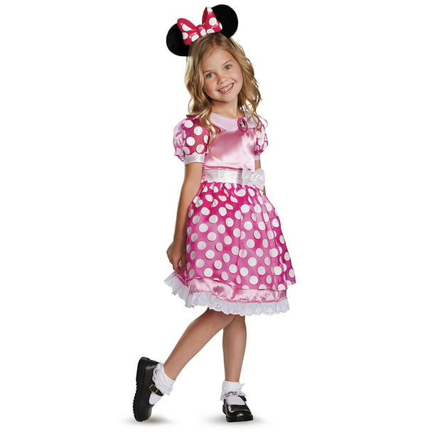 Toddler Pink Minnie Mouse Light-Up Halloween Costume - Walmart.com ...