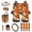 Orange Camouflage, variant on KUIFORTI Orange Camouflage Car Seat Cover Set Elastic Fabrics Set 15 Pcs Automotive Front Seat & Bench Back Seat Cover All-Season Protection Easy to Install Fit Car SUV Auto