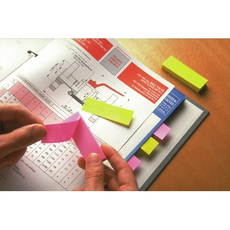 Post-it® Page Markers, Assorted Colors , .5 in. x 1.875 in., 100 Sheets/Pad, 5 Pads/Pack
