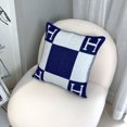 thumbnail image 3 of 45x45cm H Letter Wool Pillow Cover for Bed Sofa Airplane, 3 of 3