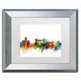 thumbnail image 2 of Trademark Fine Art "Rome Italy Skyline White" Canvas Art by Michael Tompsett, White Matte, Silver Frame, 2 of 4