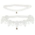 thumbnail image 1 of 2 Pcs Nouvelles Bas en Dentelle pour Mariée Pendentif en Strass Jarretière de Mariage Western, 1 of 8