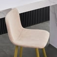 thumbnail image 2 of Homylin Modern Counter Height Bar Stools Set of 2, 30" Upholstered Bar Chairs Dining Stool with Backs, Golden Legs and Footrest for Home Bar Kitchen Island, 2 of 9