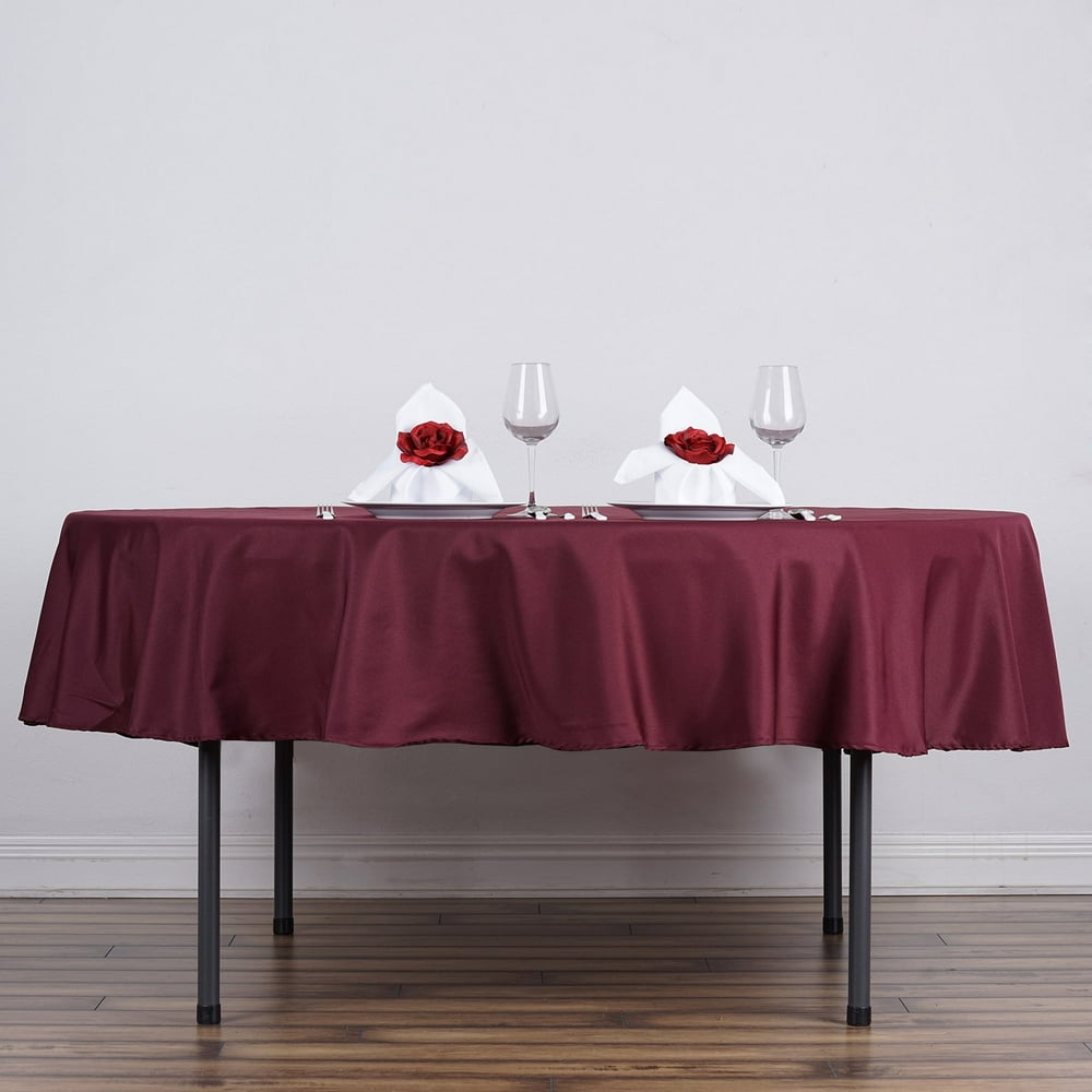 Efavormart 70" BURGUNDY Wholesale Linens Polyester Tablecloths Round