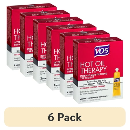 (6 pack) VO5 Hot Oil Hair Treatment 2 Tubes 0.5 fl oz