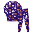 thumbnail image 6 of Leey-World Halloween Pjs Kids Toddler Girls Boys Halloween Pajamas Pumpkin Ghost Print Sleepwear Kids Halloween Pjs Sets, 6 of 9