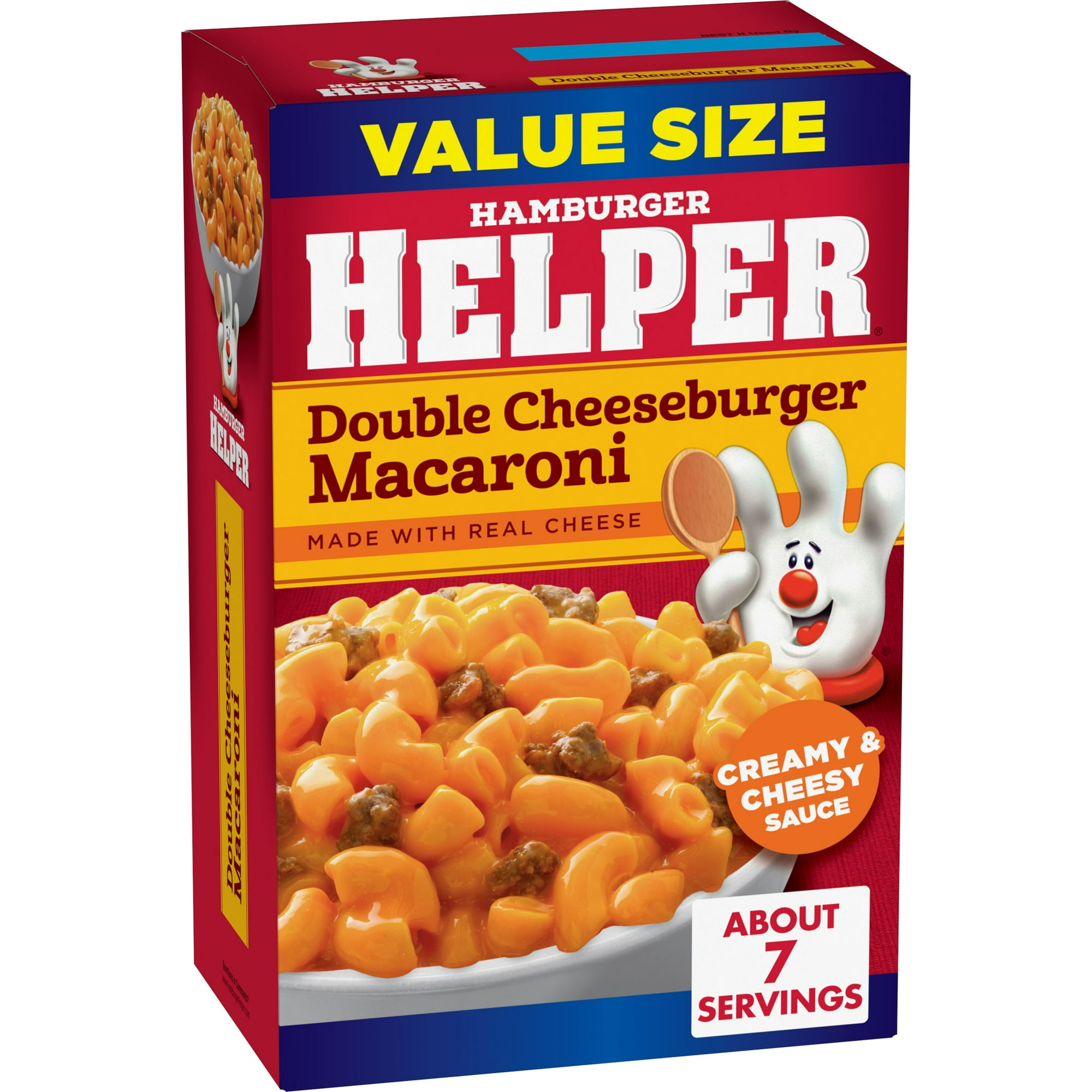 Hamburger Helper Double Cheeseburger Macaroni, 9.6 oz Value Size Box