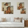 thumbnail image 4 of Designart 'Close Up Portrait Of A Horse In The Race' Farmhouse Print on Natural Pine Wood, 4 of 5